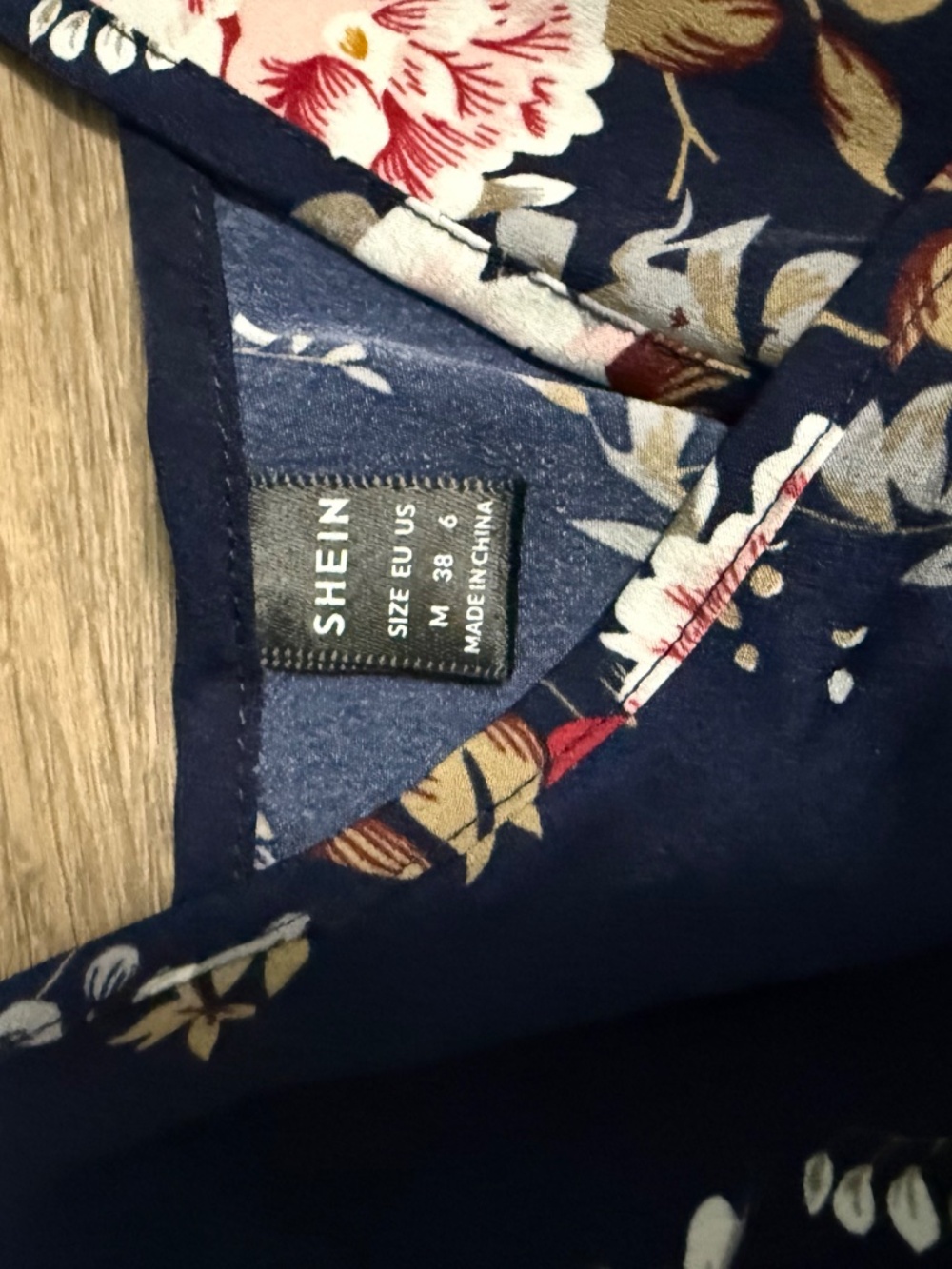 Navy Blue Floral Romper - Picture 3 of 8